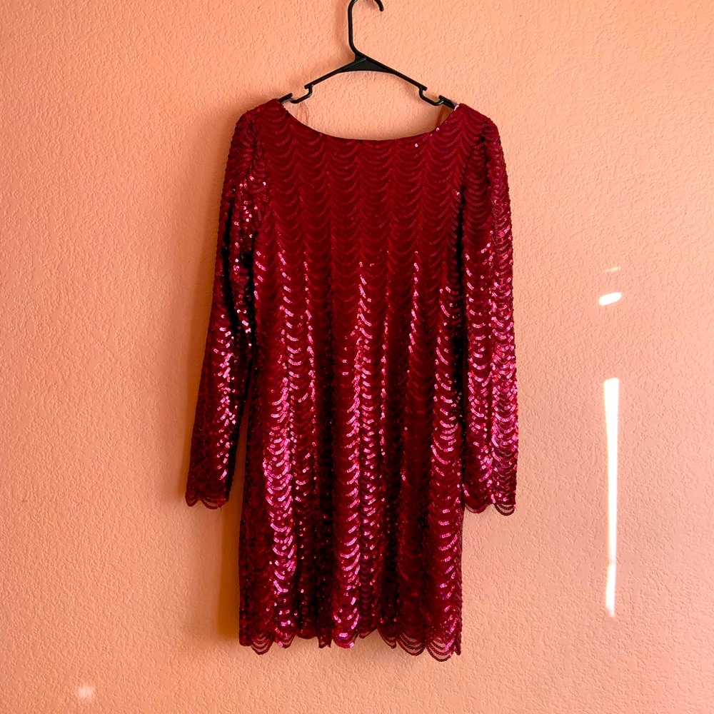 Gorgeous wine colored sequined dress